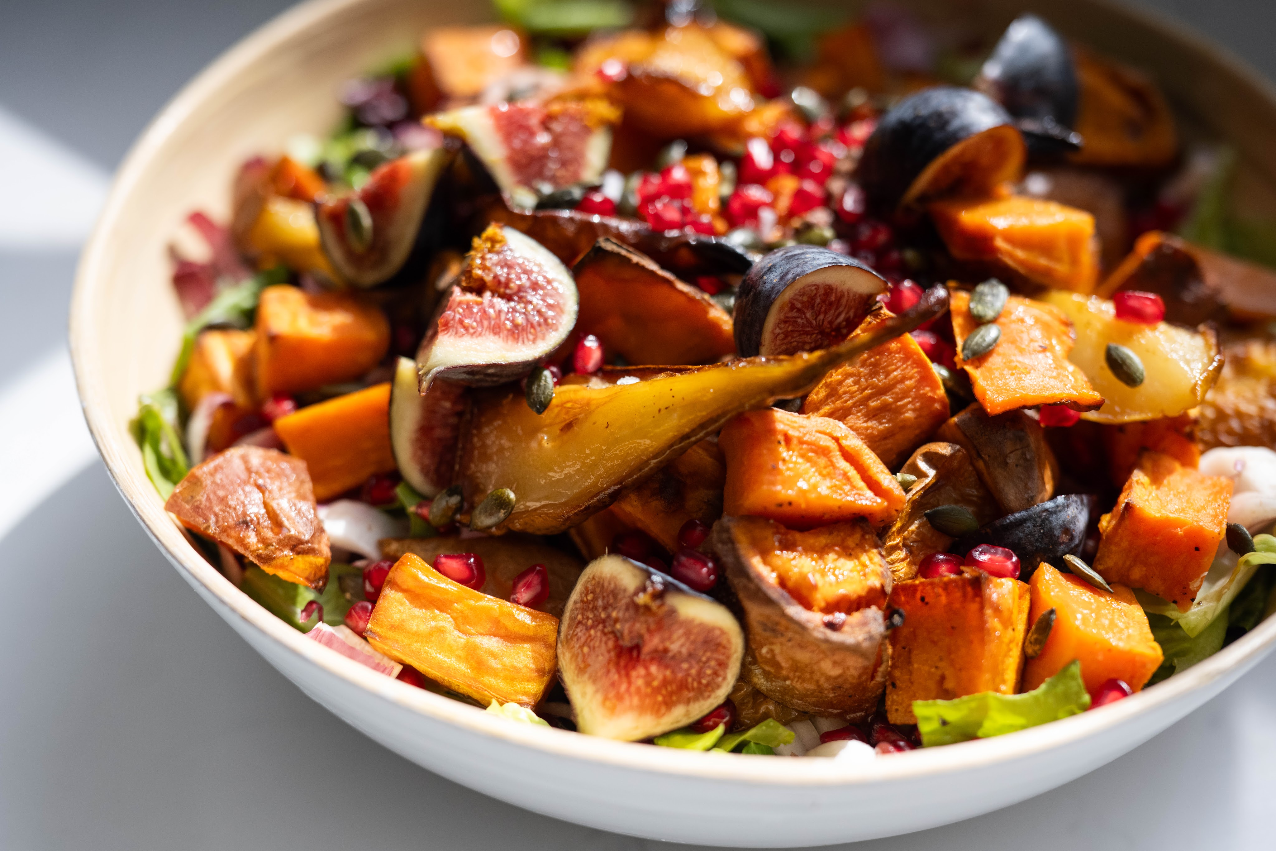 Roasted Sweet Potato & Pear Salad