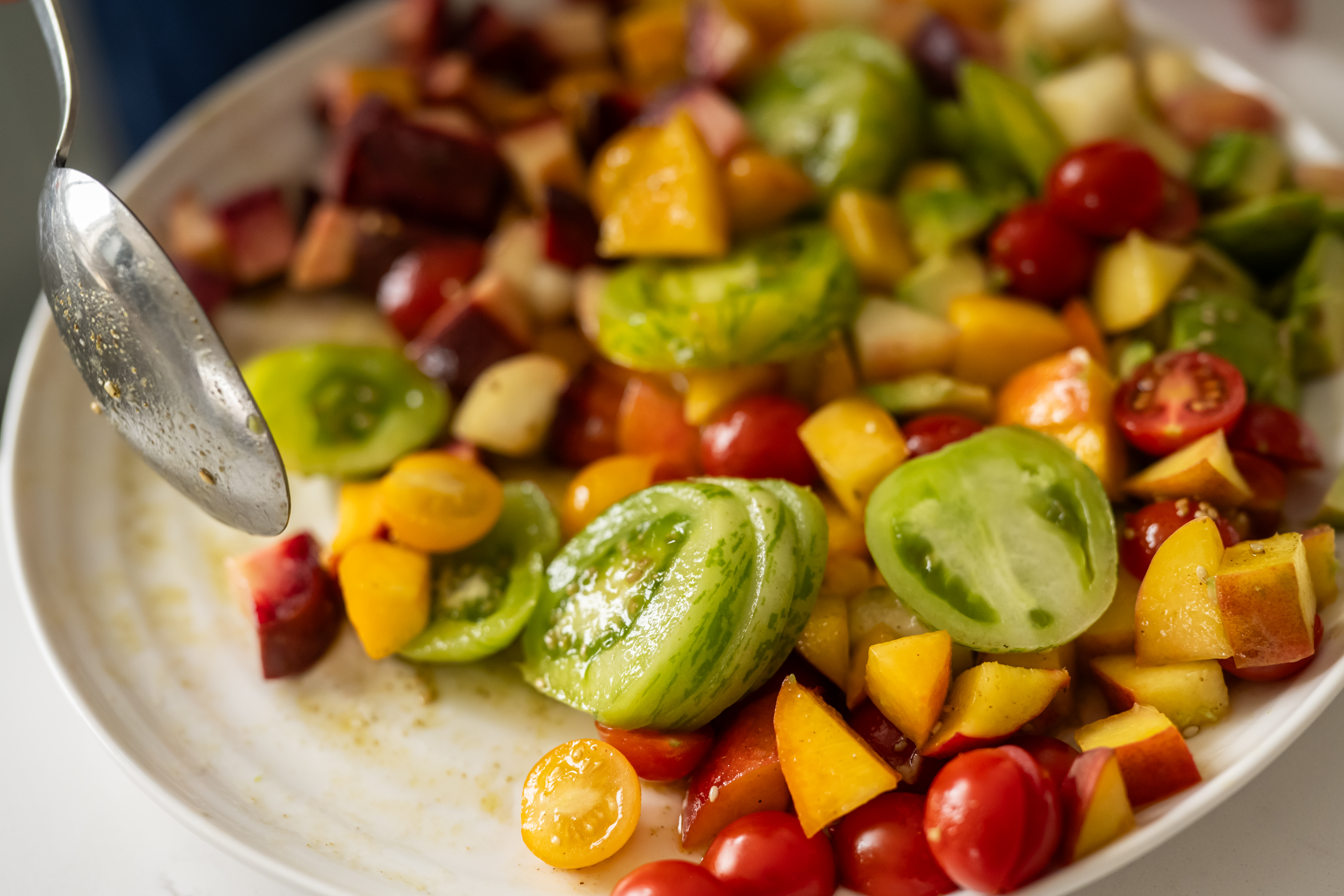 Nectarine, Tomato & Avocado Salad