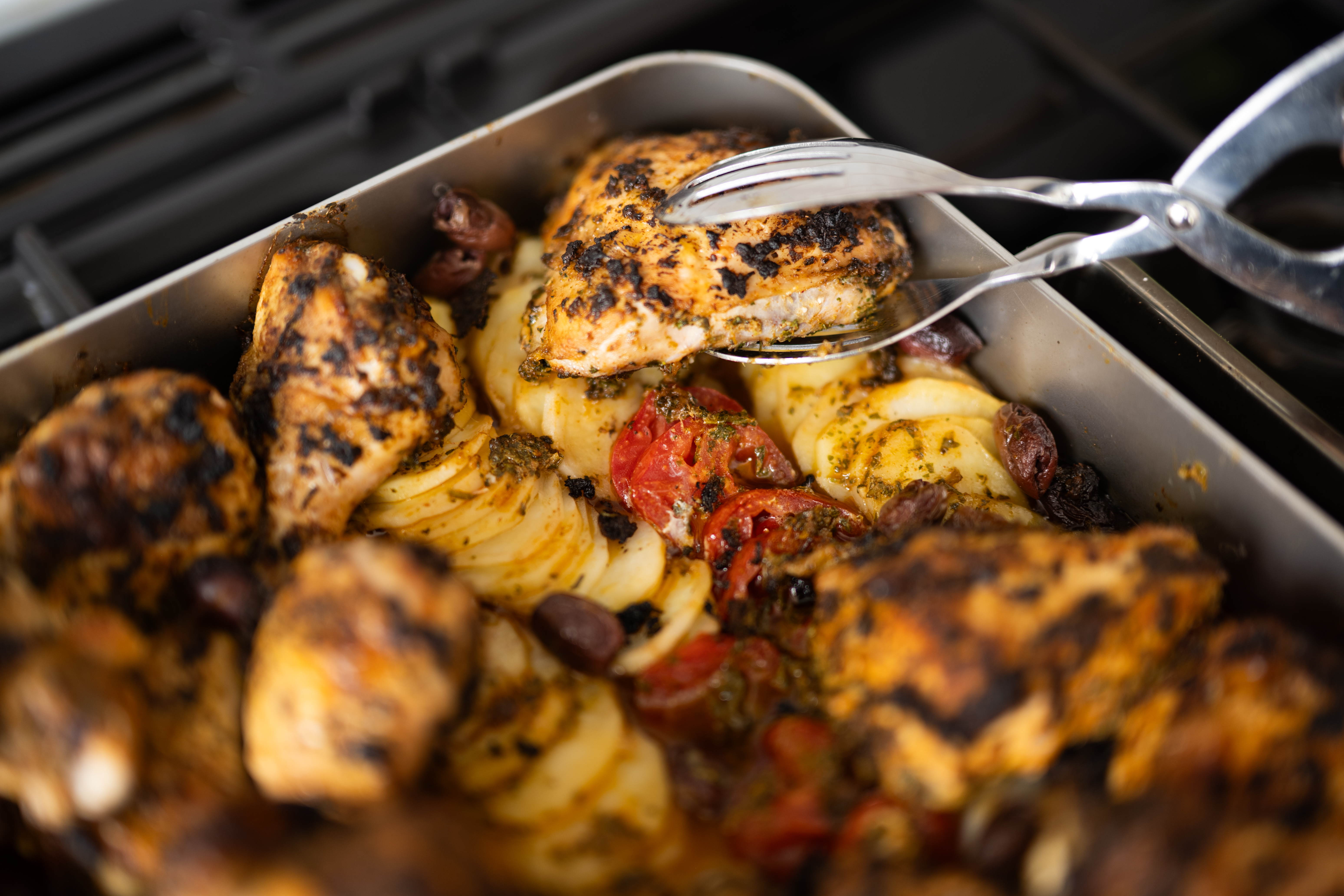 Chermoula Chicken with Potatoes and Tomatoes